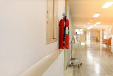 Fire extinguisher in hospital