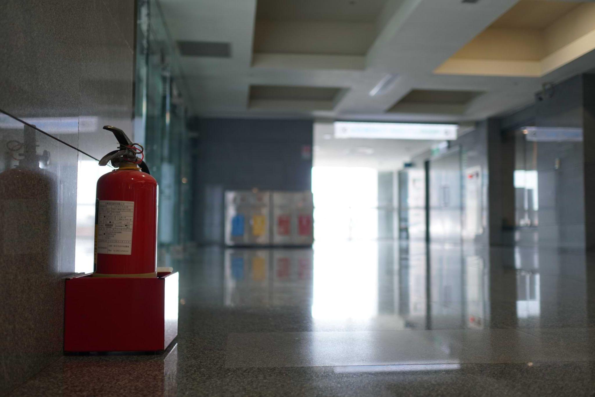 Fire Extinguisher in a school building