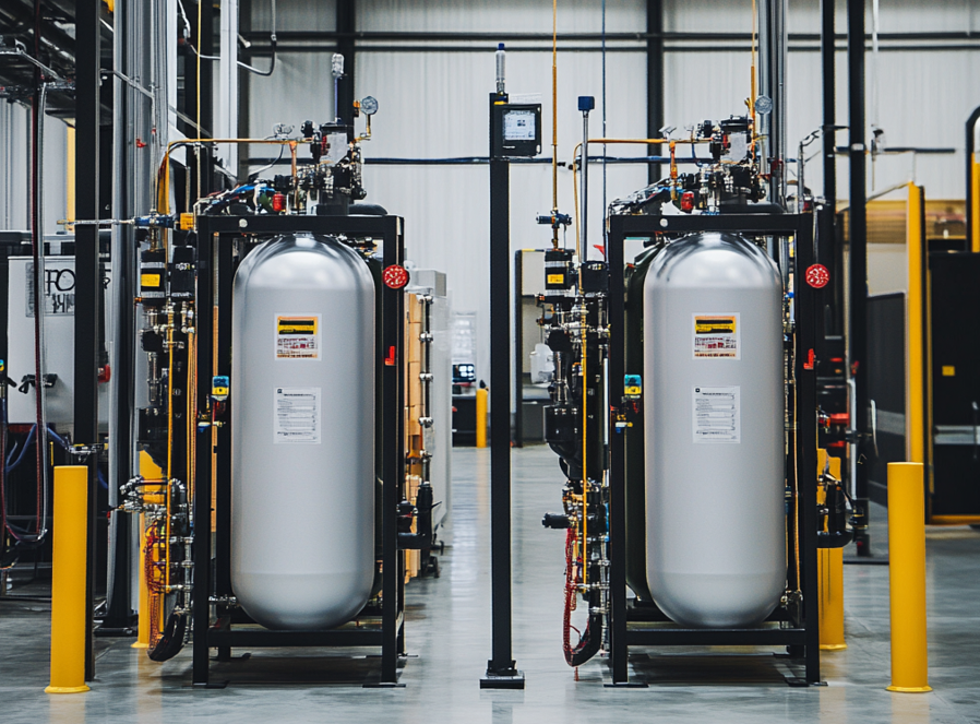 Industrial fire suppression systems in modern facility